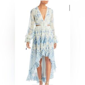 Elegant Blue Patterned Dress 2.0